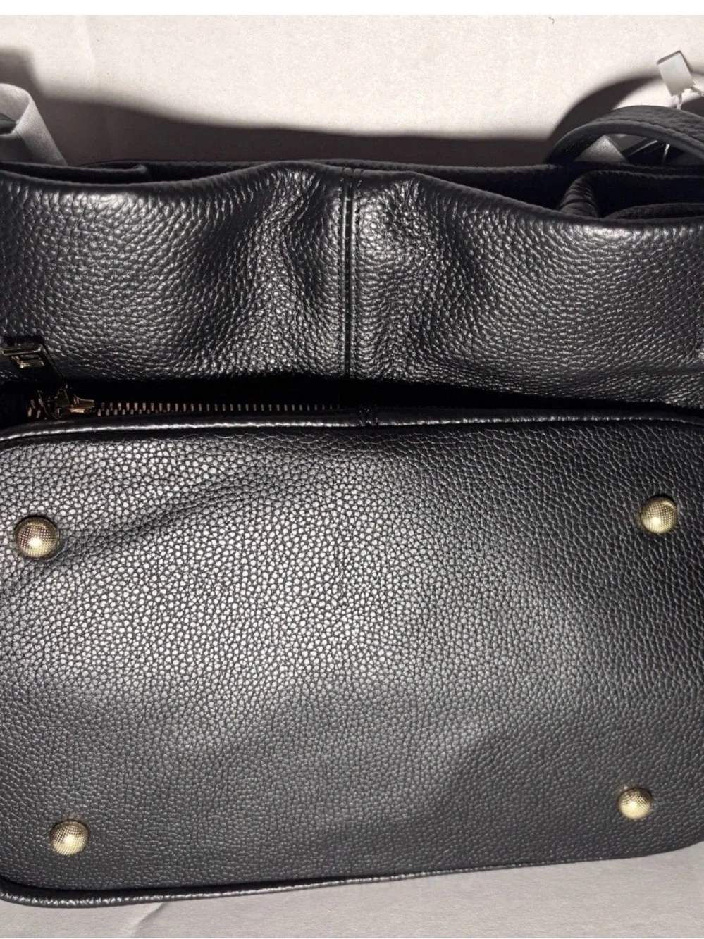 Kattee Women's Black Soft Pebbled Leather Hobo Shoulder Bag — NWT